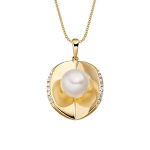 گردنبند طلا 18 عیار زنانه قیراط مدل مروارید کد gh6177